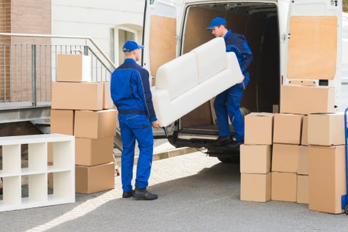 Storage-ready boxes and household goods for a Southkensington property