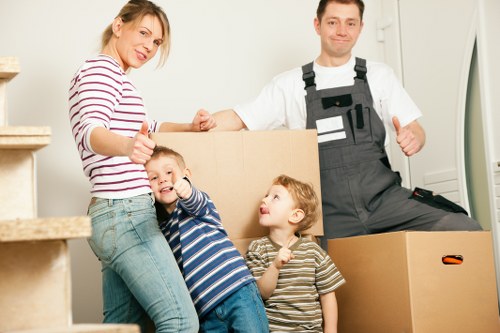 Collection of packed storage containers for local storage service